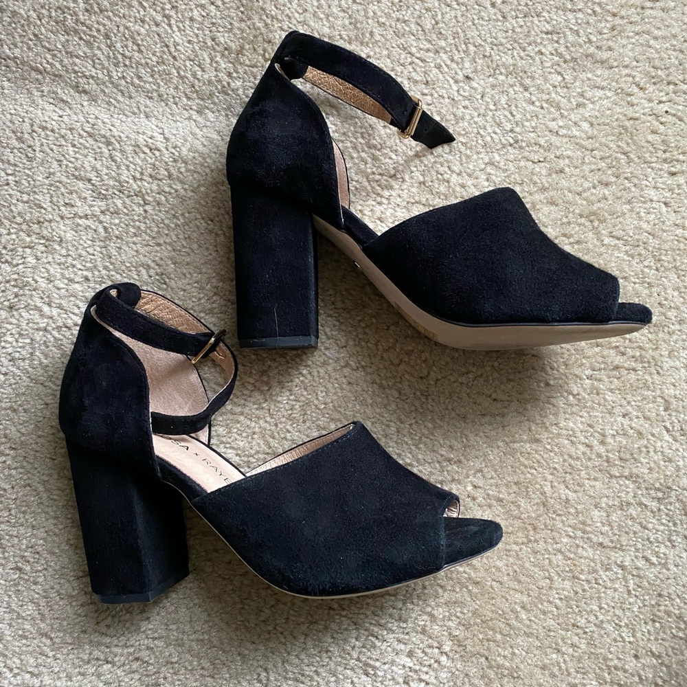 Raye x Tularosa Suede Heels